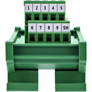 InLine D-Sub 9 Terminalblock, Buchse, Schraubklemme, Hutschiene