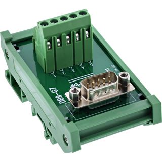 InLine D-Sub 9 Terminalblock, Stecker, Schraubklemme, Hutschiene