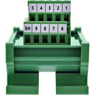 InLine D-Sub 9 Terminalblock, Stecker, Schraubklemme, Hutschiene