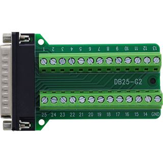 InLine D-Sub 25 Terminalblock, Stecker, 2-reihig, Schraubklemme
