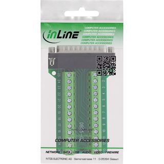 InLine D-Sub 25 Terminalblock, Stecker, 2-reihig, Schraubklemme