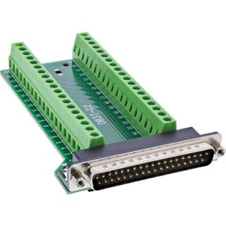 InLine D-Sub 37 Terminalblock, Stecker, 2-reihig, Schraubklemme,