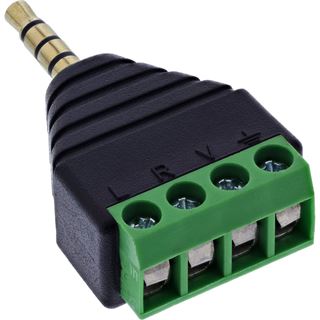 InLine Adapter 3,5 mm Klinke 4-pol Stereo/Mikro auf Terminalblock,