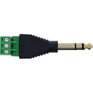 InLine 6,35mm Klinkenstecker an Terminalblock, Stereo, 3-polig