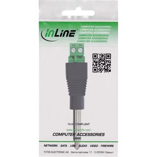 InLine 6,35mm Klinkenstecker an Terminalblock, Mono, 2-polig
