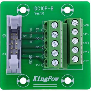 InLine IDC 10 Buchse an Terminalblock, 5-polig, auf Platine