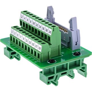 InLine IDC 20 Buchse an Terminalblock, 10-polig, auf Platine