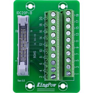 InLine IDC 20 Buchse an Terminalblock, 10-polig, auf Platine