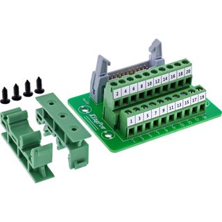 InLine IDC 20 Buchse an Terminalblock, 10-polig, auf Platine