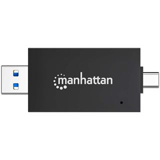 Manhattan USB 3.0 Typ-C/-A Kartenleseger&auml;t microSD, SD/MMC