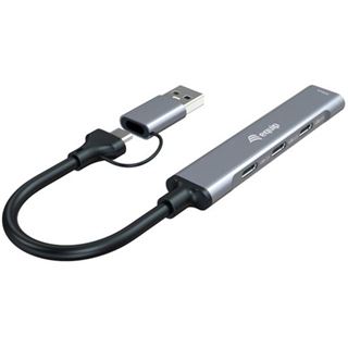 Equip 4-Port USB-C3.2-Hub->3xUSB-C/USB-A +USB-A Adapt.10Gbps