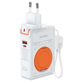 4smarts 6in1 Hybrid Charger, Wireless Powerbank White