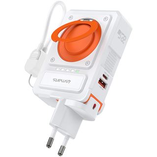 4smarts 6in1 Hybrid Charger, Wireless Powerbank White