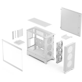 Fractal Design Pop 2 Air RGB Midi Tower ohne Netzteil weiss