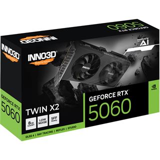 8GB INNO3D GeForce RTX 5060 Twin X2 OC V2 Aktiv PCIe 5.0 x16 (x8)