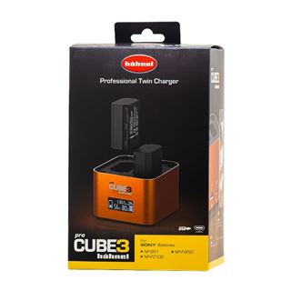 H&auml;hnel Doppelladeger&auml;t Pro Cube 3 - Sony mit LCD-Display