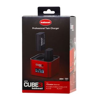 H&auml;hnel Doppelladeger&auml;t Pro Cube 3 - Canon mit LCD-Display