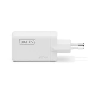 Digitus USB-Ladeger&auml;t GaN 67W, 2x USB-C, 1x USB-A wei&szlig;