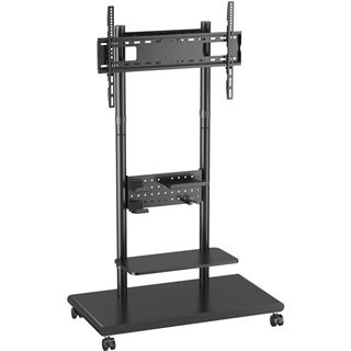 Equip Bodenstandhalter 50"-90"/1TFT 60kg Mobil+Ablage sw