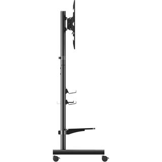 Equip Bodenstandhalter 50"-90"/1TFT 60kg Mobil+Ablage sw