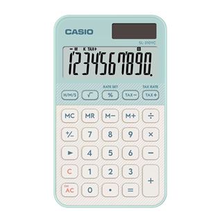 CASIO SL-310YC-LG Taschenrechner hellgr&uuml;n, wei&szlig;