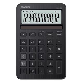CASIO MS-200DQ-BK Taschenrechner eisenschwarz