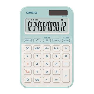 CASIO MS-20YC-LG Taschenrechner hellgr&uuml;n, wei&szlig;