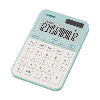 CASIO MS-20YC-LG Taschenrechner hellgr&uuml;n, wei&szlig;