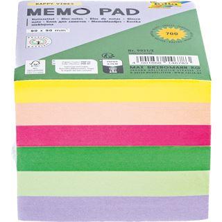 folia HAPPY VIBES Notizzettel lose bunt 9,0 x 9,0 cm, 700 Blatt, 1 St.