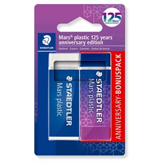 STAEDTLER Radiergummi Mars plastic farbsortiert, lila, 2 St.