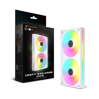 243,6x125x25mm Cougar Cougar Unity 240 ARGB Reversed wei&szlig; 2x