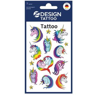 AVERY Zweckform Klebetattoo Einhorn, 10 Etiketten