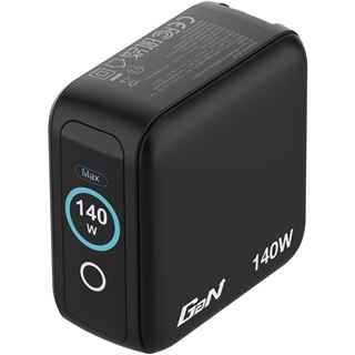 Verbatim Mini GaN Charger 4 Port 140W w Display (EU/UK/US)