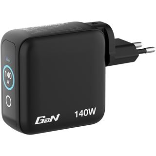 Verbatim Mini GaN Charger 4 Port 140W w Display (EU/UK/US)