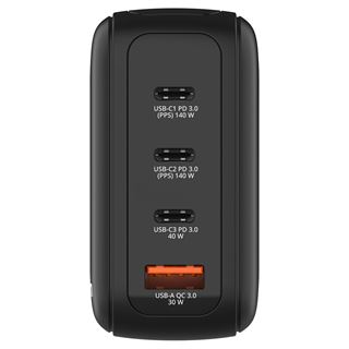 Verbatim Mini GaN Charger 4 Port 140W w Display (EU/UK/US)