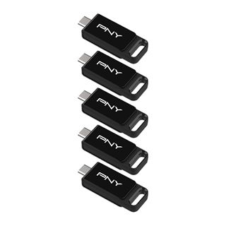 64GB PNY USB-Stick Elite USB 3.2 TYPE-C 5er-Pack retail