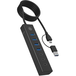 Icy Box Hub 7-Port IB-HUB1737-C3 USB 3.2 Type-C/Type-A