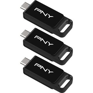 128GB PNY USB-Stick Elite USB 3.2 TYPE-C retail 3er-Pack