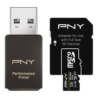 128GB PNY MicroSD XC Card Pro Elite Prime All-In-One Kit