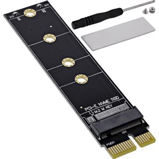 InLine Schnittstellenkarte, PCIe x1 zu M.2 Key M NVMe SSD