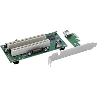 InLine Schnittstellenkarte, PCIe x1 zu 2x PCI 32-Bit, inkl. 60 cm