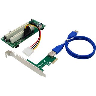 InLine Schnittstellenkarte, PCIe x1 zu 2x PCI 32-Bit, inkl. 60 cm