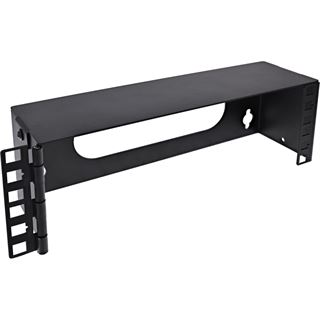 InLine 10" Mini Rack zur Wandmontage, 2HE, 7,6cm Tiefe, schwarz