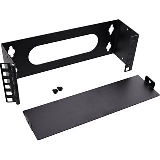 InLine 10" Mini Rack zur Wandmontage, 2HE, 7,6cm Tiefe, schwarz
