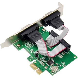 InLine PCIe 2-Port RS-232 Karte, 2x D-Sub 9 Stecker, inkl. Low-Profile