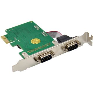 InLine PCIe 2-Port RS-232 Karte, 2x D-Sub 9 Stecker, inkl. Low-Profile