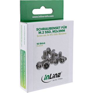 InLine 10er Pack Schraubenset, f&uuml;r M.2 SSD, M2x3mm