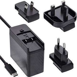 InLine TravelCharge USB-C Netzteil 140W, GaN, festes Kabel, EU/UK/US,