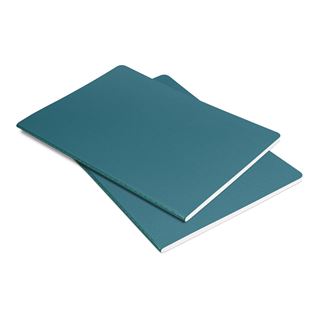 SIGEL Notizhefte Linescape DIN A5 kariert, mittelblau, neon-gr&uuml;n