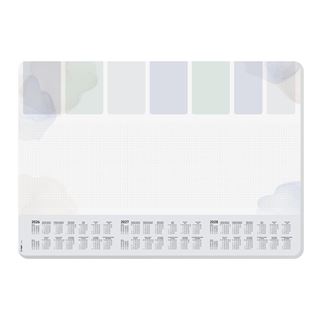 SIGEL Schreibtischunterlage Pastel 2026/2027/2028 wei&szlig;/grau